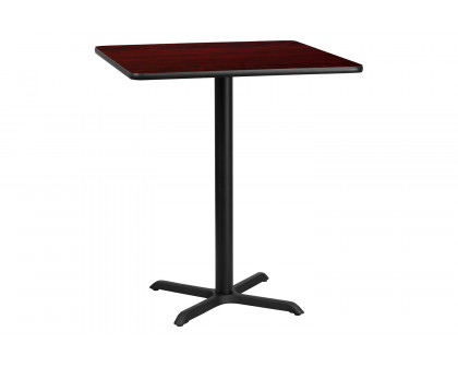 BLNK Square Bar Height Table with 30'' x 30'' Base - Mahogany, 36"W