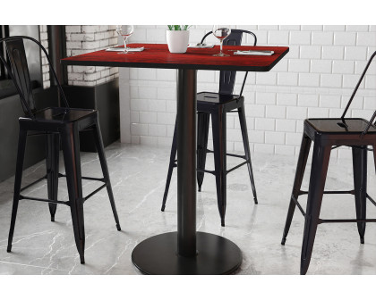 BLNK Square Bar Height Table with 24'' Round Base