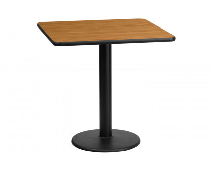 BLNK Square Table with 18'' Round Base