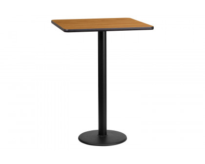 BLNK Square Bar Height Table with 18'' Round Base