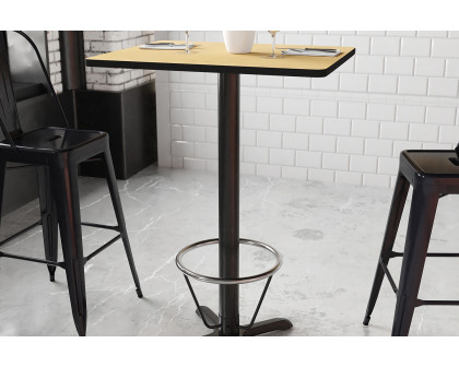 BLNK Rectangular Bar Height Table with 22'' x 22'' Base