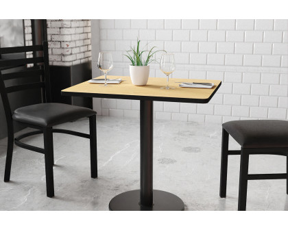 BLNK Rectangular Table with 18'' Round Base