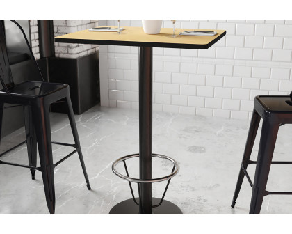 BLNK Rectangular Bar Height Table with 18'' Round Base