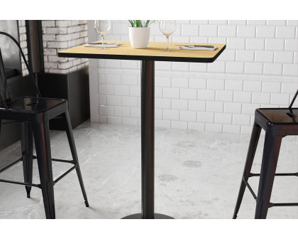 BLNK Rectangular Bar Height Table with 18'' Round Base