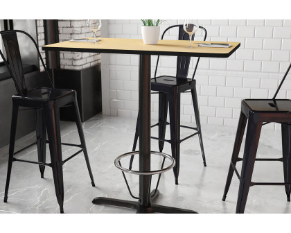 BLNK Rectangular Bar Height Table with 23.5'' x 29.5'' Base