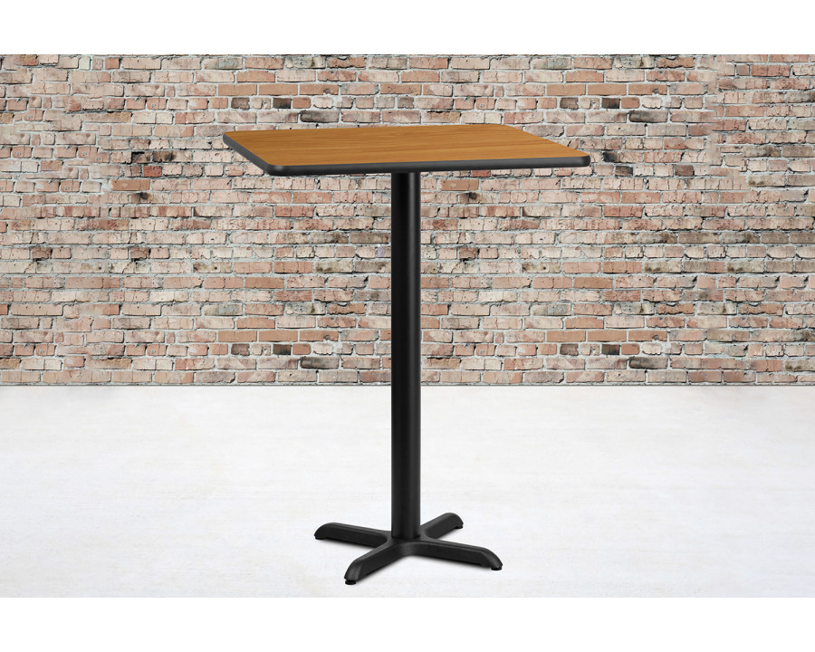 BLNK Square Bar Height Table with 22'' x 22'' Base - Natural, 30"W