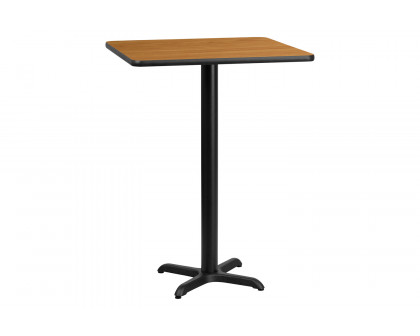 BLNK Square Bar Height Table with 22'' x 22'' Base - Natural, 30"W