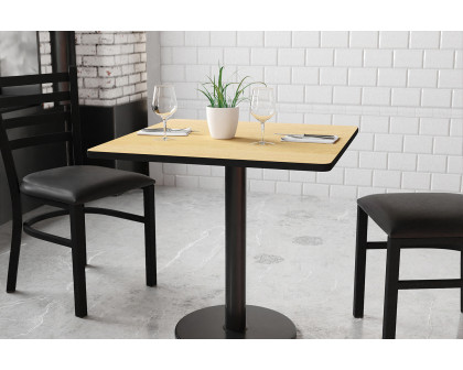 BLNK Square Table with 18'' Round Base