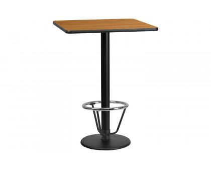 BLNK Square Bar Height Table with 18'' Round Base