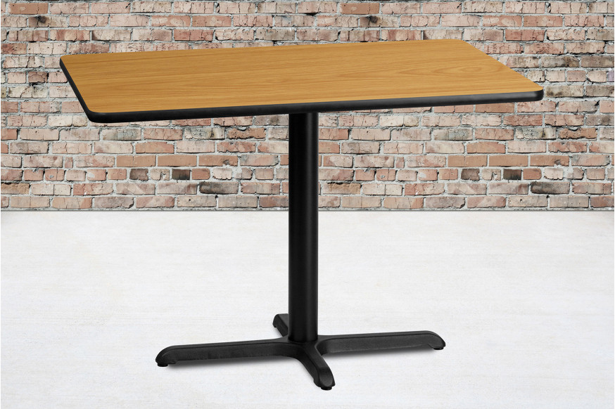 BLNK™ Rectangular Table with 23.5'' x 29.5'' Base - Natural, 30"W x 42"L