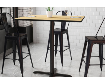 BLNK Rectangular Bar Height Table with 23.5'' x 29.5'' Base