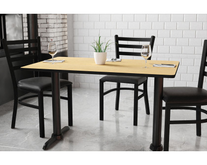 BLNK Rectangular Table with 5'' x 22'' Bases