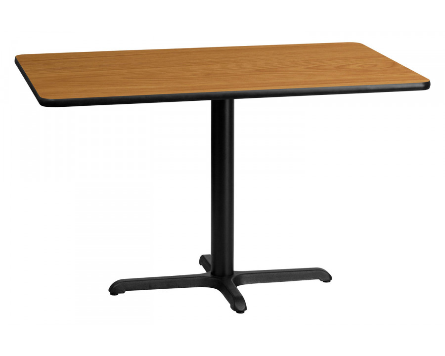 BLNK Rectangular Table with 23.5'' x 29.5'' Base - Natural, 30"W x 48"L