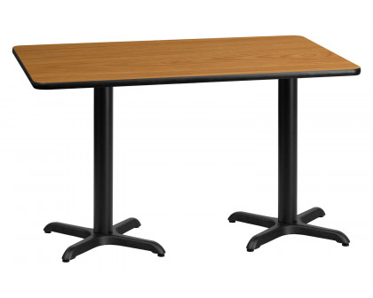 BLNK Rectangular Table with 22'' x 22'' Bases