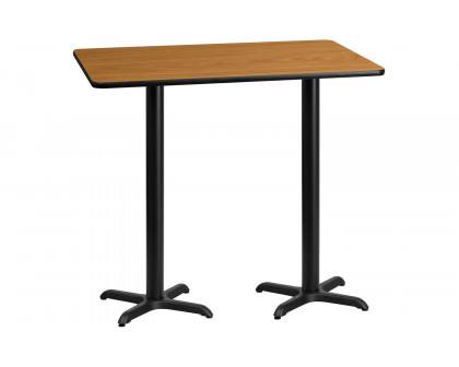 BLNK Rectangular Bar Height Table with 22'' x 22'' Bases