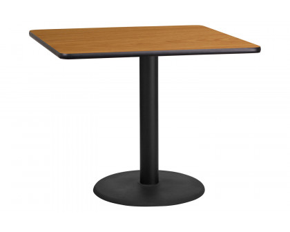 BLNK Square Table with 24'' Round Base