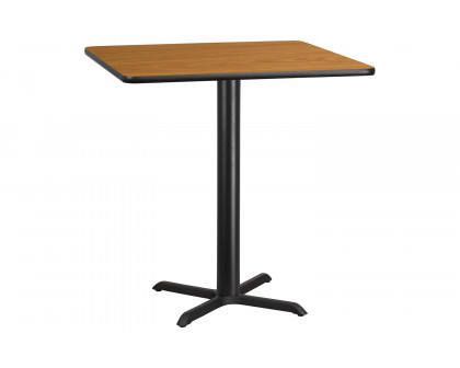 BLNK Square Bar Height Table with 33'' x 33'' Base - Natural, 42"W