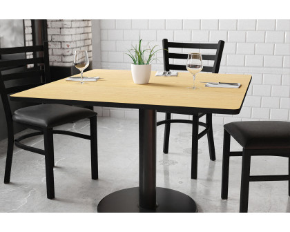 BLNK Square Table with 24'' Round Base