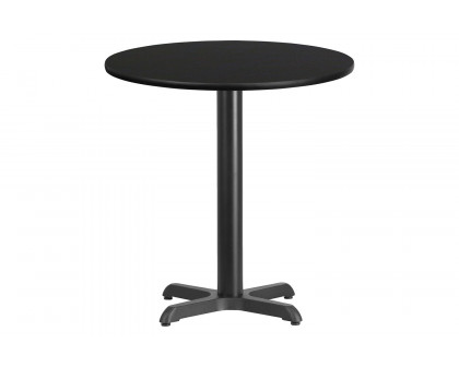 BLNK™ Round Table with 22'' x 22'' Base - Black, 24"D