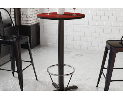 BLNK Round Bar Height Table with 22'' x 22'' Base