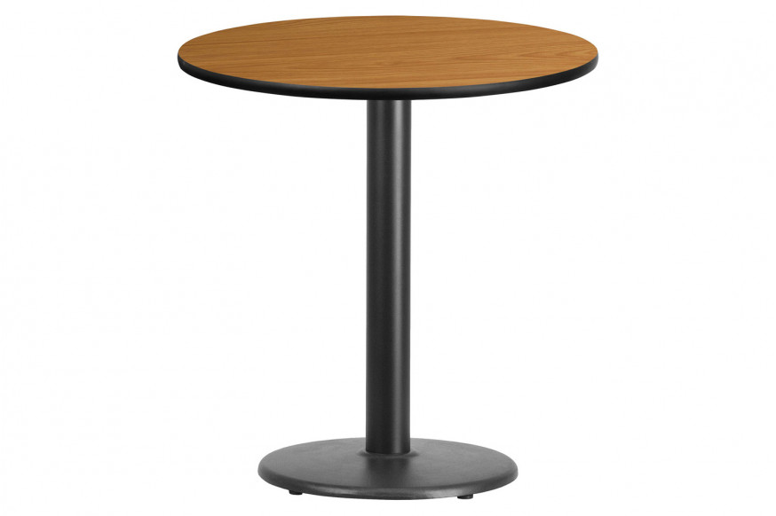 BLNK™ Round Table with 18'' Round Base - Natural, 24"D