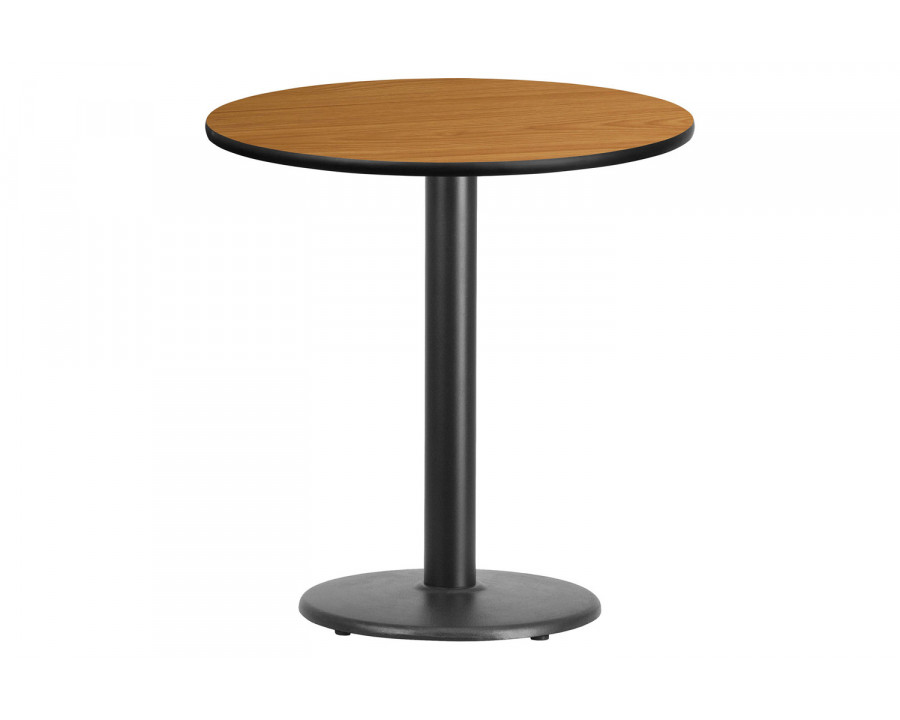 BLNK Round Table with 18'' Round Base - Natural, 24"D