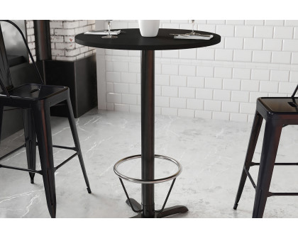 BLNK Round Bar Height Table with 22'' x 22'' Base