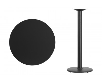 BLNK Round Bar Height Table with 18'' Round Base