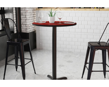 BLNK Round Bar Height Table with 22'' x 22'' Base