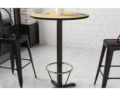 BLNK Round Bar Height Table with 22'' x 22'' Base