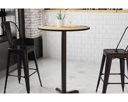 BLNK Round Bar Height Table with 22'' x 22'' Base