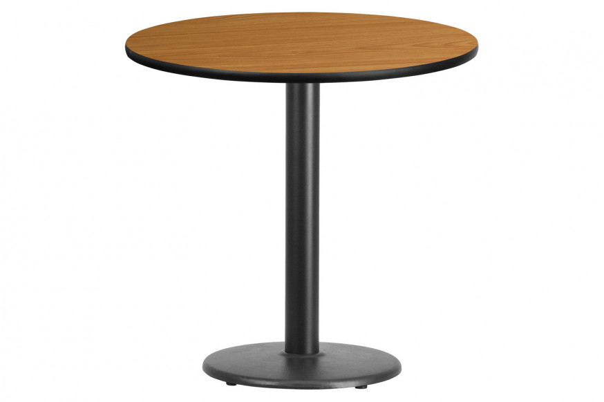 BLNK™ Round Table with 18'' Round Base - Natural, 30"D