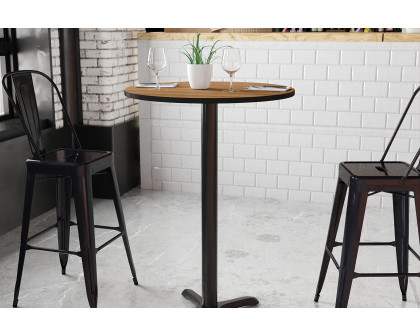 BLNK Round Bar Height Table with 22'' x 22'' Base