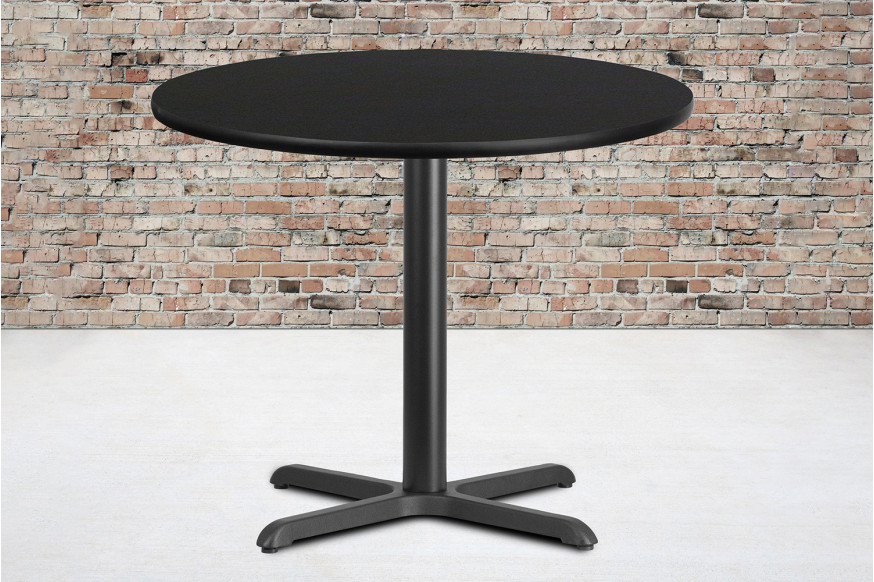 BLNK™ Round Table with 30'' x 30'' Base - Black, 36"D