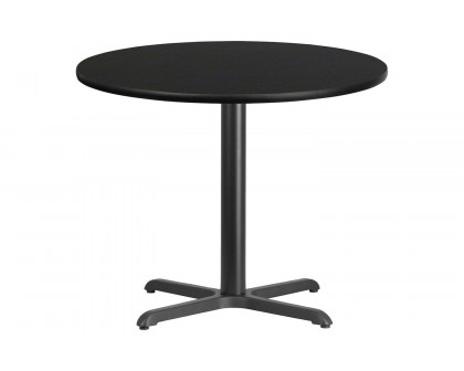 BLNK™ Round Table with 30'' x 30'' Base - Black, 36"D