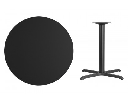 BLNK™ Round Table with 30'' x 30'' Base - Black, 36"D