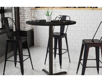 BLNK Round Bar Height Table with 30'' x 30'' Base