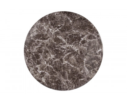 BLNK Glenbrook Round PVC Table Top - Gray Marble, 36"D