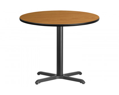 BLNK Round Table with 30'' x 30'' Base - Natural, 36"D