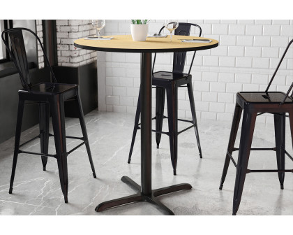 BLNK Round Bar Height Table with 30'' x 30'' Base