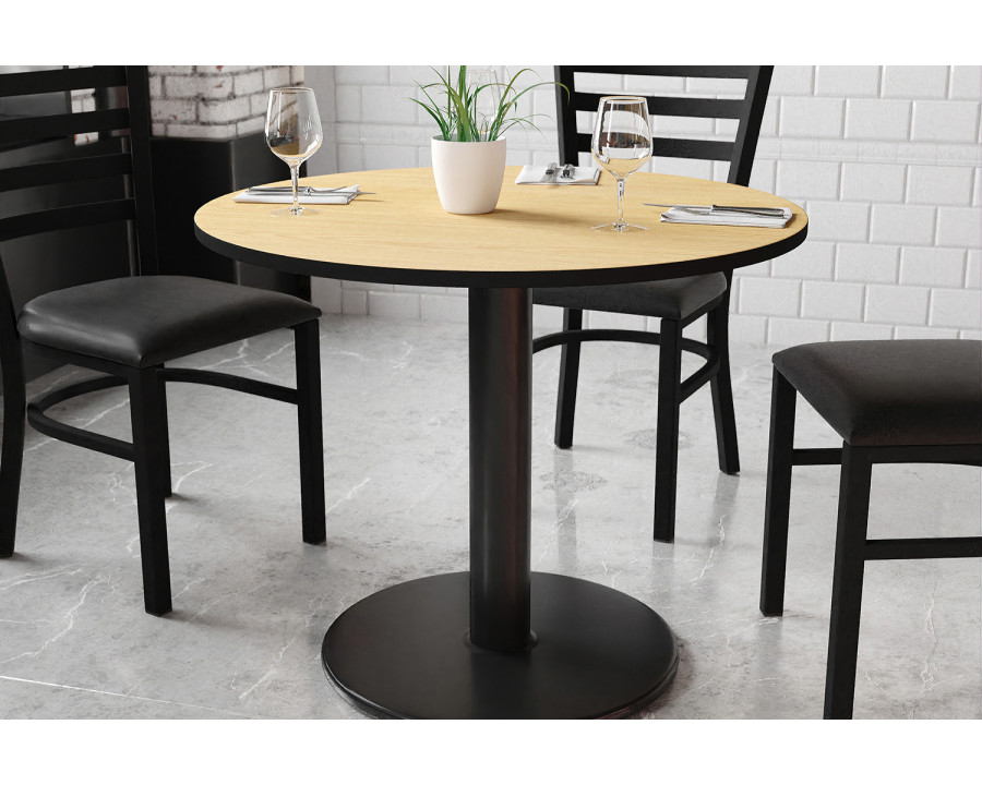 BLNK Round Table with 24'' Round Base - Natural, 36"D