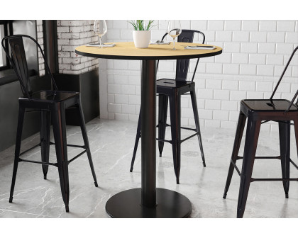 BLNK Round Bar Height Table with 24'' Round Base