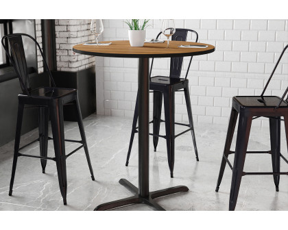 BLNK Round Bar Height Table with 30'' x 30'' Base