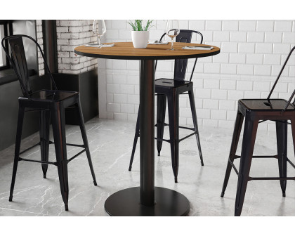 BLNK Round Bar Height Table with 24'' Round Base