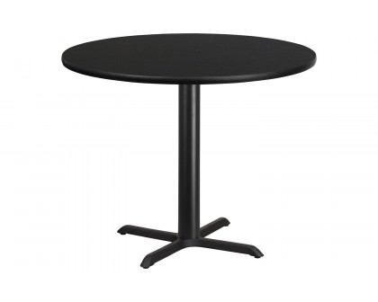 BLNK Round Table with 33'' x 33'' Base - Black, 42"D