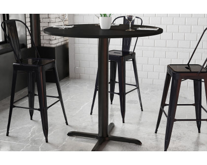 BLNK Round Bar Height Table with 33'' x 33'' Base