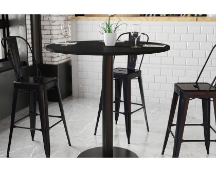 BLNK Round Bar Height Table with 24'' Round Base