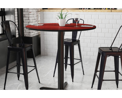 BLNK Round Bar Height Table with 33'' x 33'' Base