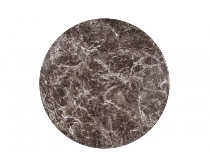 BLNK Glenbrook Round PVC Table Top - Gray Marble, 42"D