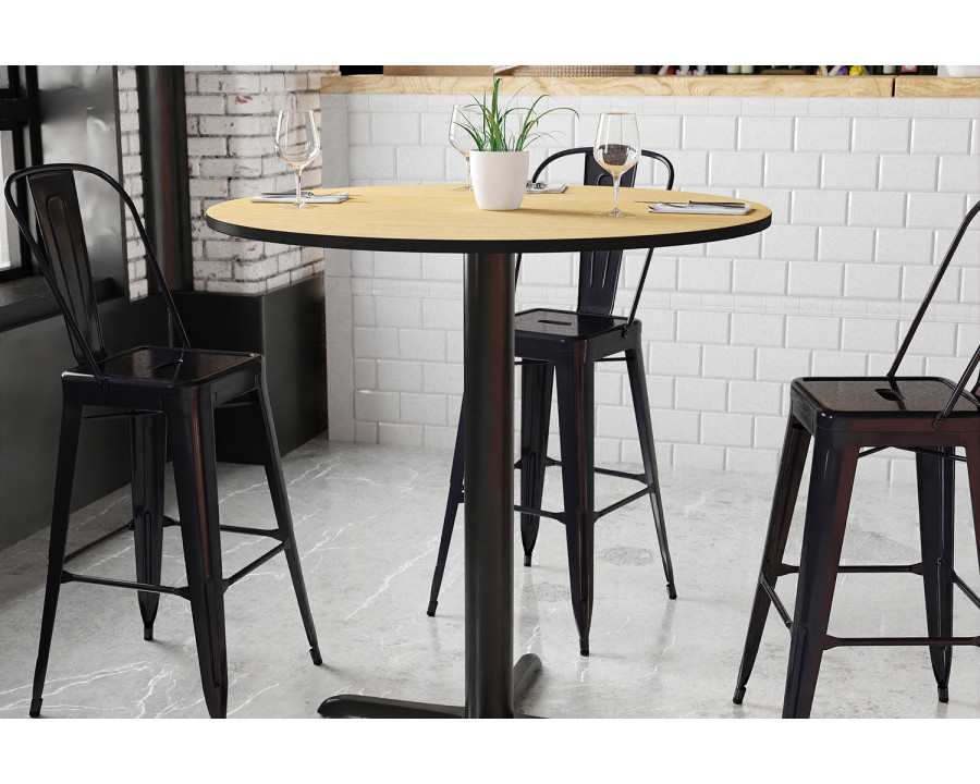 BLNK Round Bar Height Table with 33'' x 33'' Base